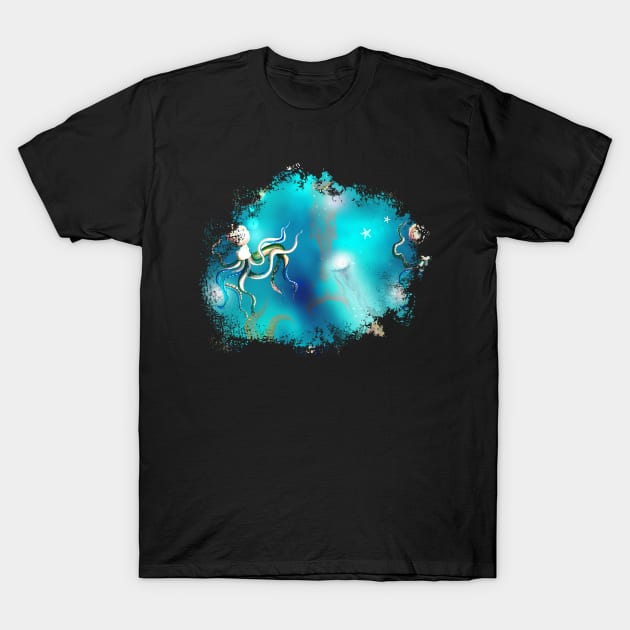 Mermaid Splash T-Shirt by digitaldoodlers